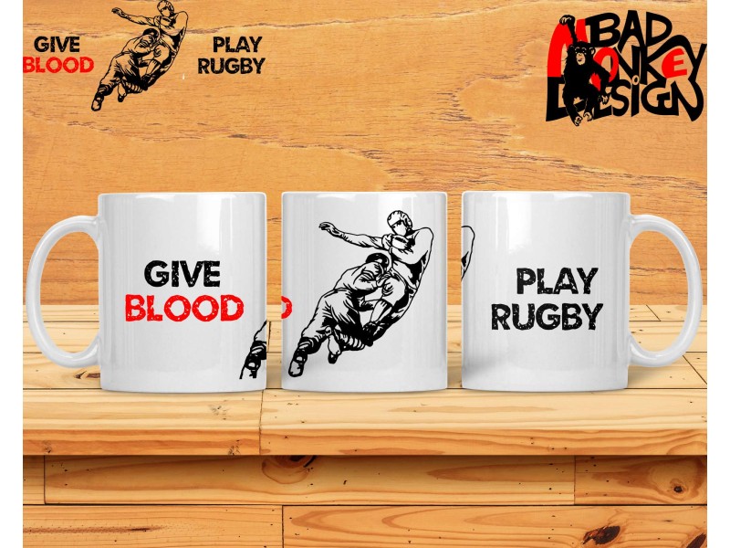 Give Blood Play Rugby 1 rögbis bögre