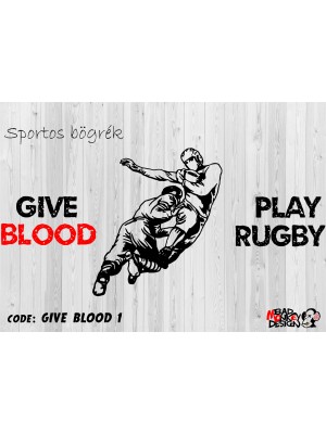 Give Blood Play Rugby 1 rögbis bögre