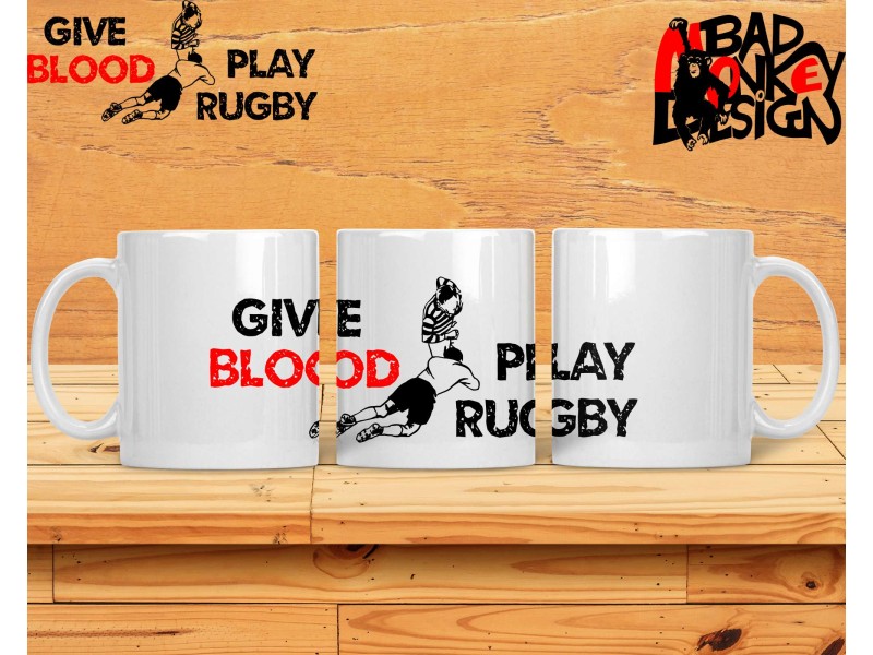 Give Blood Play Rugby 2 rögbis bögre