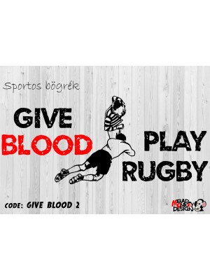 Give Blood Play Rugby 2 rögbis bögre